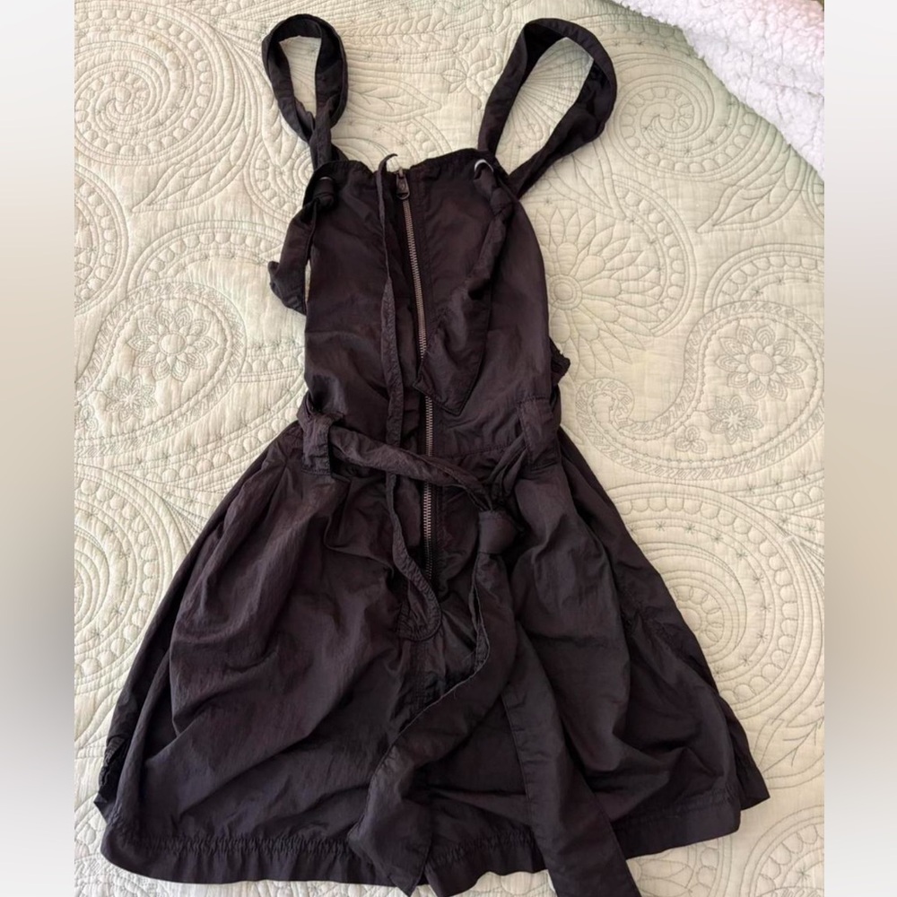 Free People Movement Black Nylon Zip-up Athletic Onesie